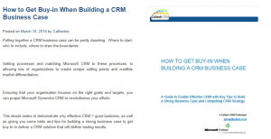 Creating a CRM Business Case Implementing CRM