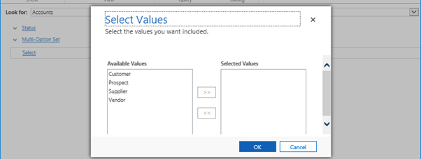 Multi-option set values
